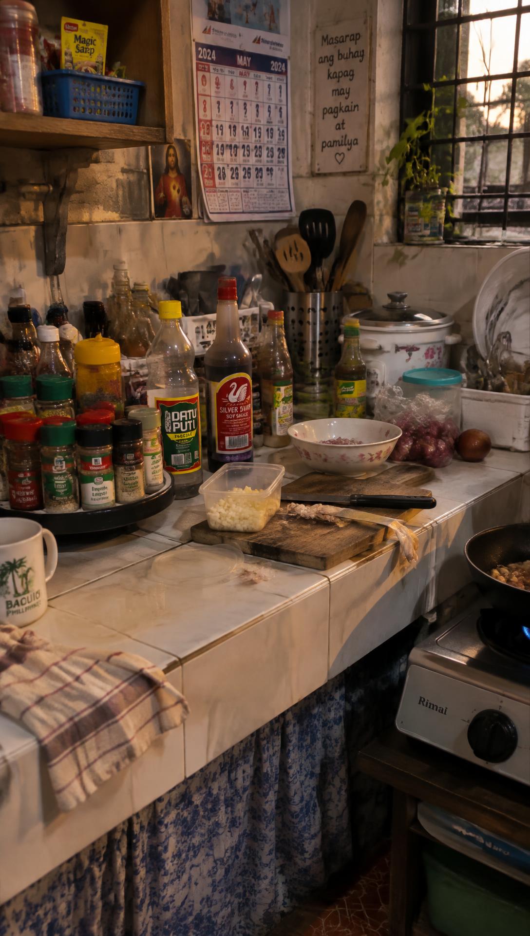 Kitchen counter is always cluttered